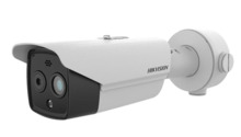 Cámara bullet IP térmica/ óptica Algoritmo detección humo Perimetral Prevención incendios IR30 WDR120 3.6/4.3 mm Alarma/Audio Hi