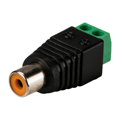 Conector hembra RCA con salidas +/- de 2 terminales