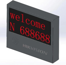 Pantalla LED de entrada y salida exterior de 2 líneas, 2 colores, 8 caracteres, gris oscuro