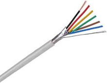 Rollo 100m de cable flexible 4+2 hilos apantallado libre halógenos (AL/M 4x0,22+2x0,75 HF)